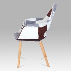 Jedálenská stolička Linh patchwork (súprava 2 ks), farebná - 6