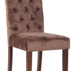 Jedálenská stolička Lisburn, zamat, hnedá - 1