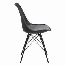 Jedálenská stolička Lola (SET 2 ks), čierna/sivá - 3