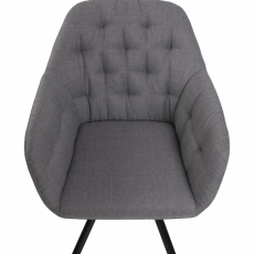 Jedálenská stolička Lola, tkanina, šedá - 4