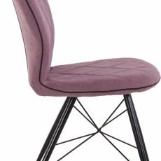 Jedálenská stolička Lore (Súprava 2 ks), antracitová/ružová - 3