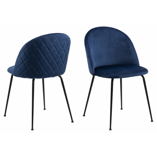 Jedálenská stolička Louise (SET 2ks), modrá - 1