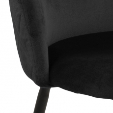 Jedálenská stolička Louise (SET 2ks), zamat, čierna - 9