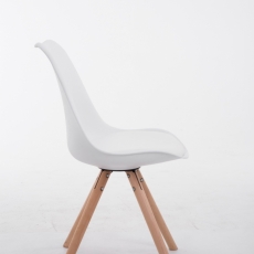 Jedálenská stolička Lousa, biela / drevo - 3