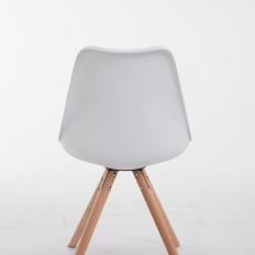 Jedálenská stolička Lousa, biela / drevo - 4
