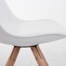Jedálenská stolička Lousa, biela / drevo - 7