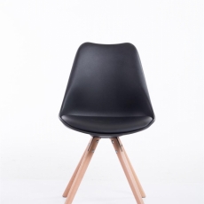 Jedálenská stolička Lousa, čierna / drevo - 2