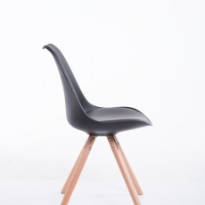 Jedálenská stolička Lousa, čierna / drevo - 3