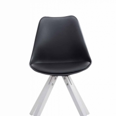 Jedálenská stolička Louse, čierna / strieborná - 2