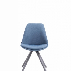 Jedálenská stolička Louse, modrá / strieborná - 2