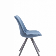 Jedálenská stolička Louse, modrá / strieborná - 3
