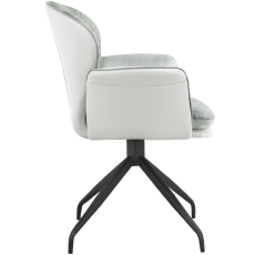 Jedálenská stolička Lucia (SET 2 ks), syntetická koža, svetlo šedá - 4