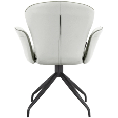 Jedálenská stolička Lucia (SET 2 ks), syntetická koža, svetlo šedá - 6