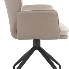 Jedálenská stolička Lucia (SET 2 ks), syntetická koža, taupe - 3