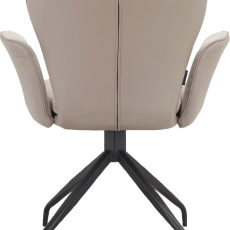 Jedálenská stolička Lucia (SET 2 ks), syntetická koža, taupe - 5