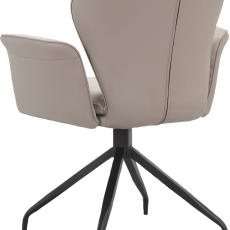 Jedálenská stolička Lucia (SET 2 ks), syntetická koža, taupe - 6