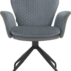 Jedálenská stolička Lucia (SET 2 ks), syntetická koža, tmavo šedá - 2