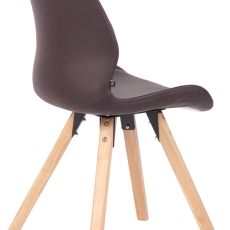 Jedálenská stolička Luna (SET 2 ks), syntetická koža, hnedá - 3