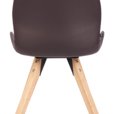 Jedálenská stolička Luna (SET 2 ks), syntetická koža, hnedá - 4