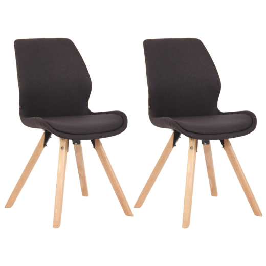 Jedálenská stolička Luna (SET 2 ks), textil, čierna - 1