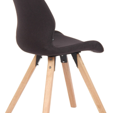 Jedálenská stolička Luna (SET 2 ks), textil, čierna - 3