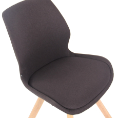 Jedálenská stolička Luna (SET 2 ks), textil, čierna - 5