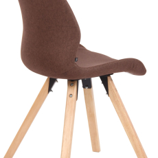 Jedálenská stolička Luna (SET 2 ks), textil, hnedá - 3