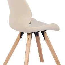 Jedálenská stolička Luna (SET 2 ks), textil, krémová - 3