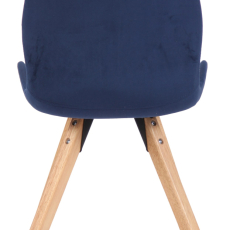 Jedálenská stolička Luna (SET 2 ks), zamat, modrá - 4