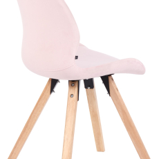 Jedálenská stolička Luna (SET 2 ks), zamat, ružová - 3