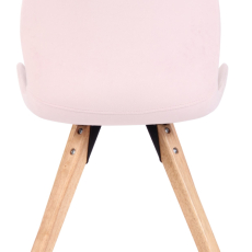Jedálenská stolička Luna (SET 2 ks), zamat, ružová - 4