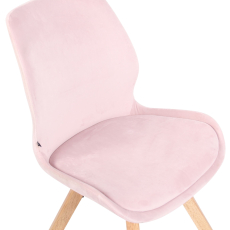 Jedálenská stolička Luna (SET 2 ks), zamat, ružová - 5