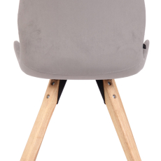 Jedálenská stolička Luna (SET 2 ks), zamat, sivá - 4