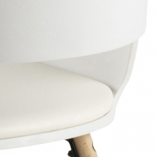 Jedálenská stolička Luna (SET 2ks), syntetická koža, biela - 6