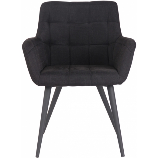 Jedálenská stolička Lyss, textil, čierna - 1