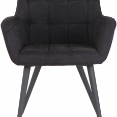Jedálenská stolička Lyss, textil, čierna - 1
