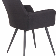 Jedálenská stolička Lyss, textil, čierna - 3