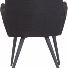 Jedálenská stolička Lyss, textil, čierna - 4