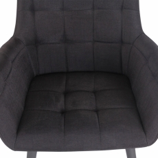 Jedálenská stolička Lyss, textil, čierna - 6
