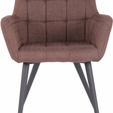 Jedálenská stolička Lyss, textil, hnedá - 1