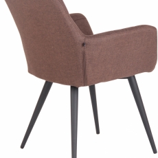 Jedálenská stolička Lyss, textil, hnedá - 3