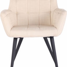 Jedálenská stolička Lyss, textil, krémová - 1