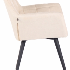 Jedálenská stolička Lyss, textil, krémová - 2