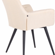 Jedálenská stolička Lyss, textil, krémová - 3