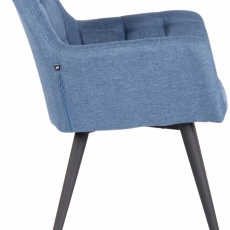 Jedálenská stolička Lyss, textil, modrá - 2