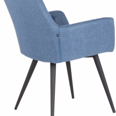Jedálenská stolička Lyss, textil, modrá - 3