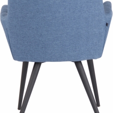 Jedálenská stolička Lyss, textil, modrá - 4