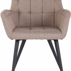Jedálenská stolička Lyss, textil, taupe - 1