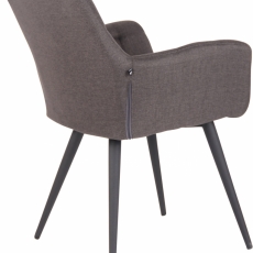 Jedálenská stolička Lyss, textil, tmavo šedá - 3