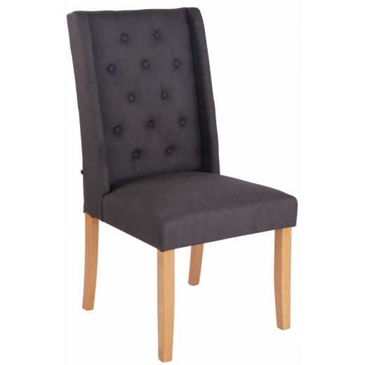 Jedálenská stolička Malea, textil, čierna - 1